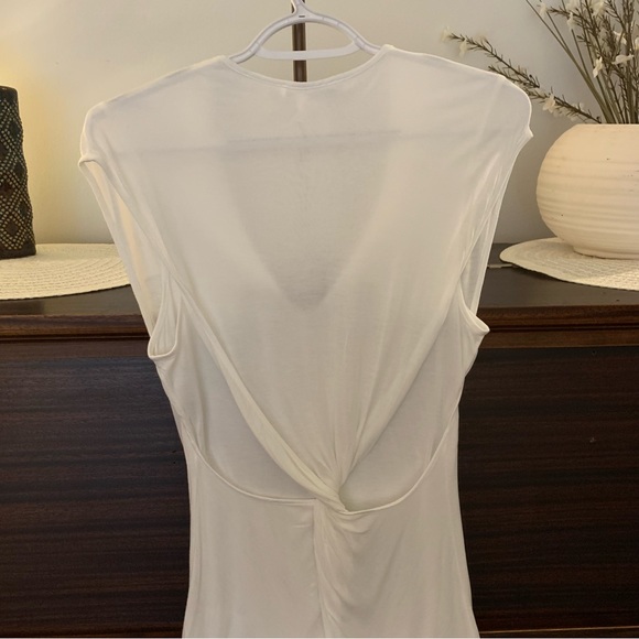 Helmut Lang Twist Back White Tank Top, Size Small - Picture 10 of 14